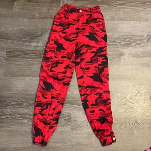 Laura’s Boutique Red Camo Cargo Pants
